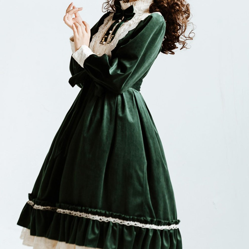 [Pre-order] British Classical Lolita Velvet Dress