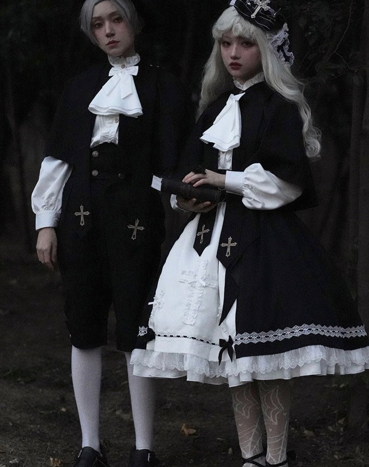[Pre-order] Holy academy Gakuin Gothic Lolita skirt and cape setup 