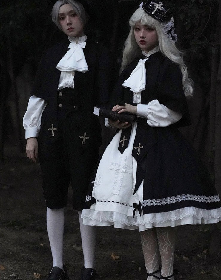 【予約販売】Holy academy 皇子系 ゴスロリ パンツ・マントセットアップ