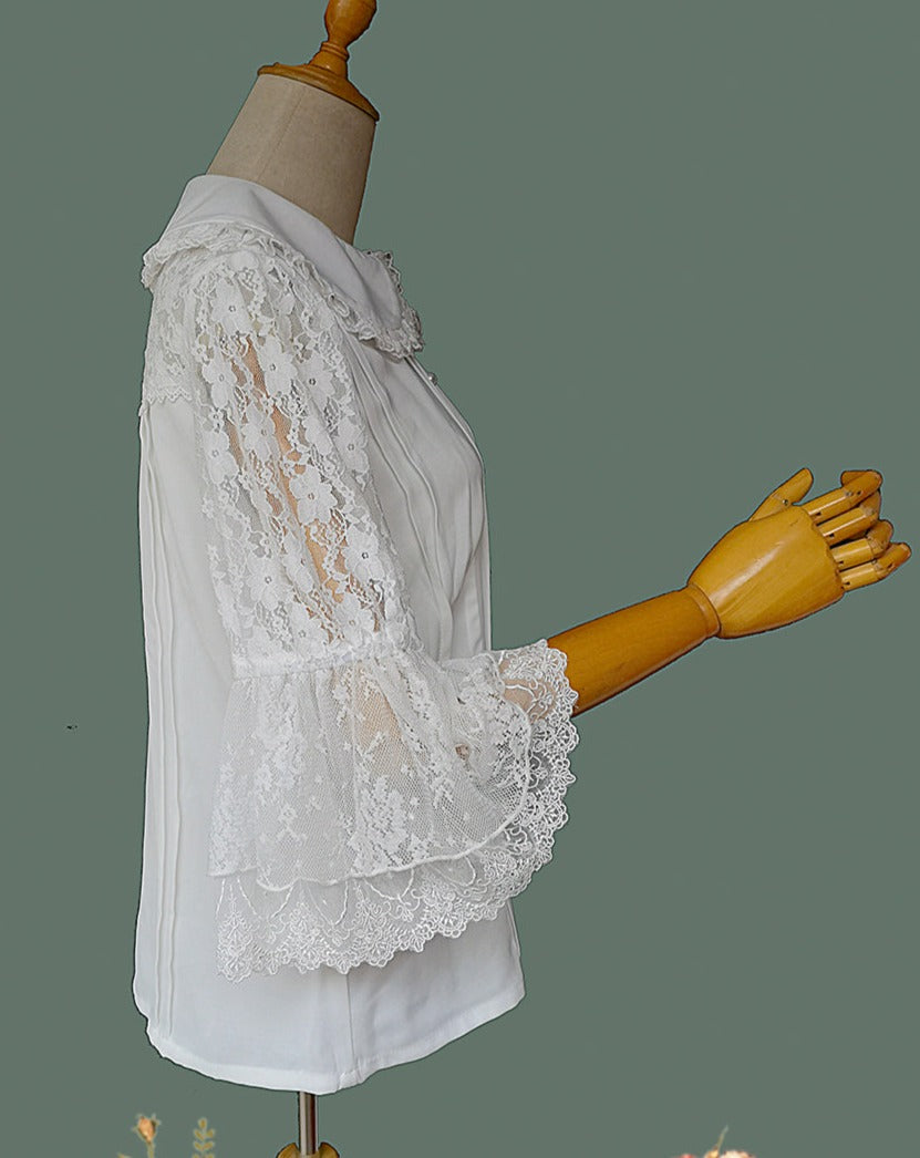 Tower of Dawn lace sleeve blouse