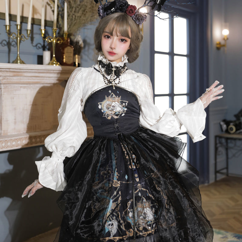 Pre-order [set sale] Gothic Dark Black Lolita Dress