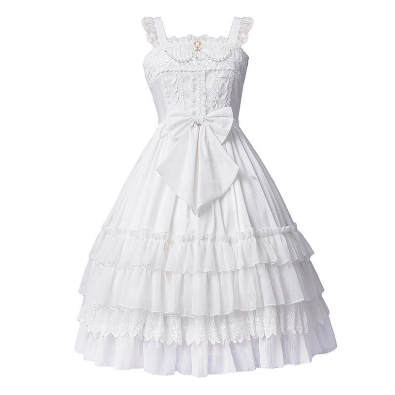 純白レースのドレス - ロリータファッション通販RonRon