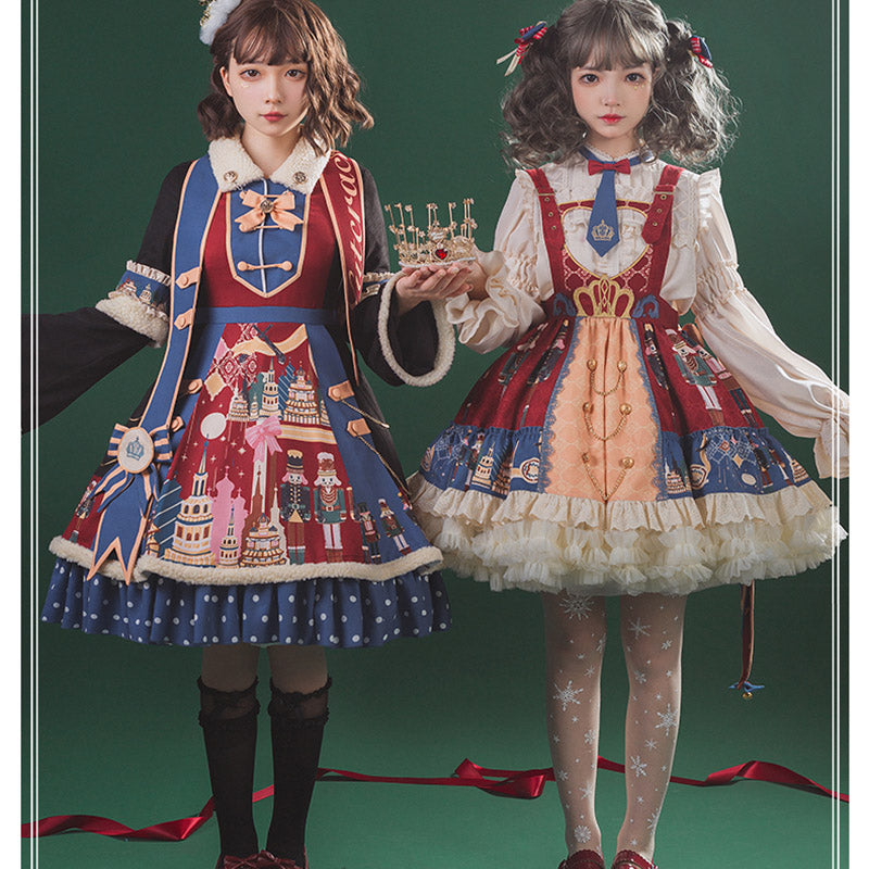 【予約販売】くるみ割り人形のクリスマスロリータジャンパースカート　お正月ロリータ