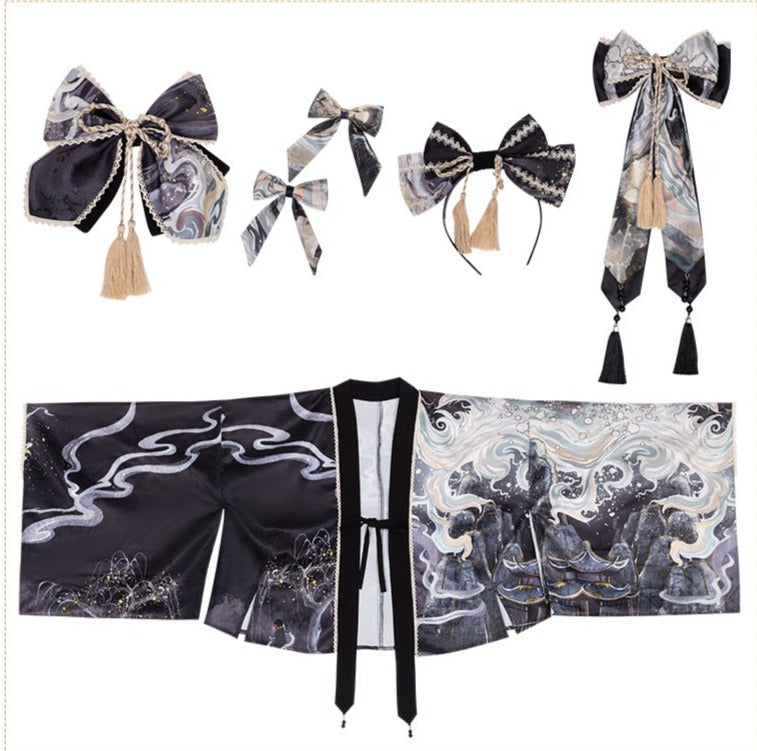 [Pre-order] Chinese style milk ruffle lolita jumper skirt