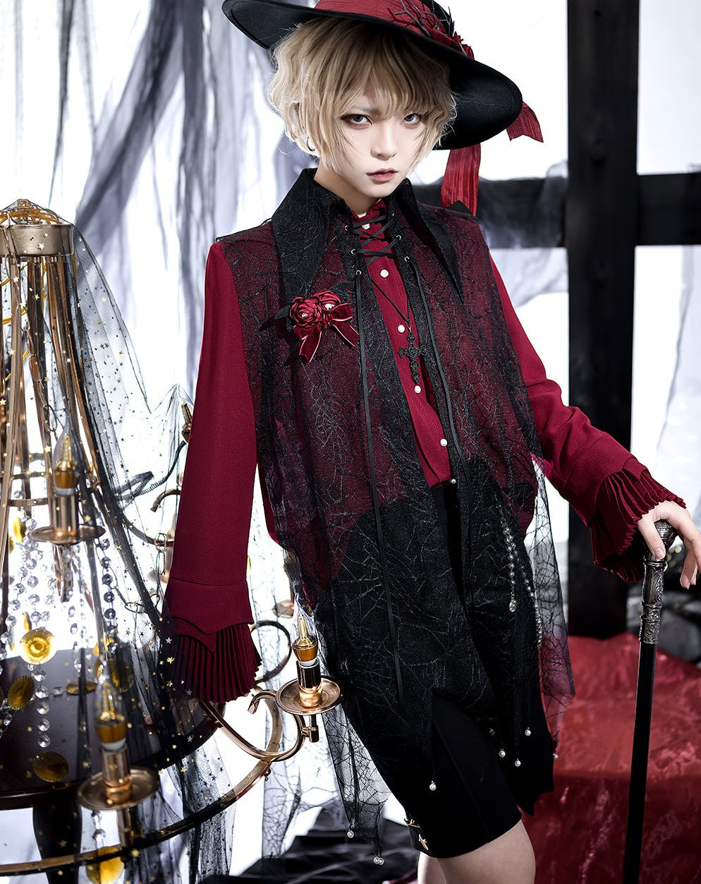 [Pre-order] Ukimitsu Mikage Prince Series Spider Sheer Long Gilet