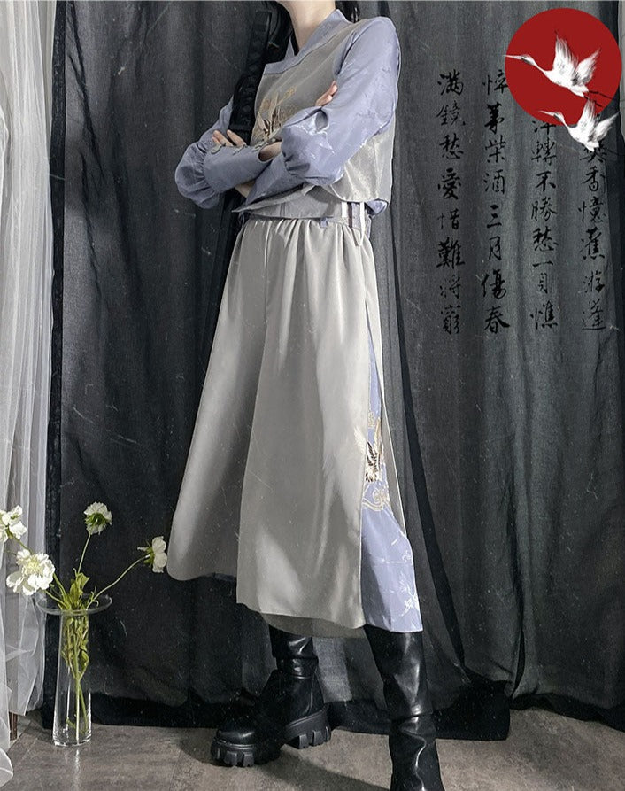 皇子系 鶴刺繍の華ロリパンツ