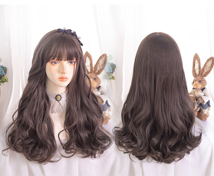 Lolita Wig Brown Loose Fluffy Curly Long