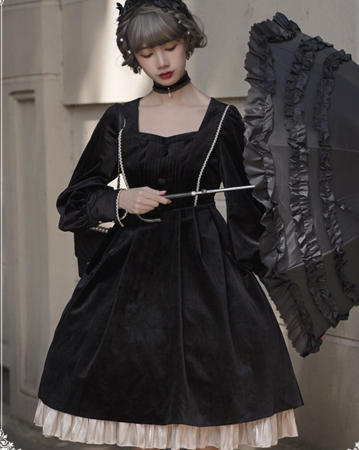 [Pre-order] Velvet elegant classical dress
