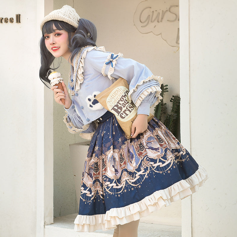【予約販売】パレスプリント 青いスカートセット