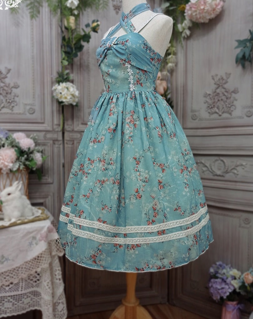 [Pre-order] Hanabeitang front ribbon classical jumper skirt