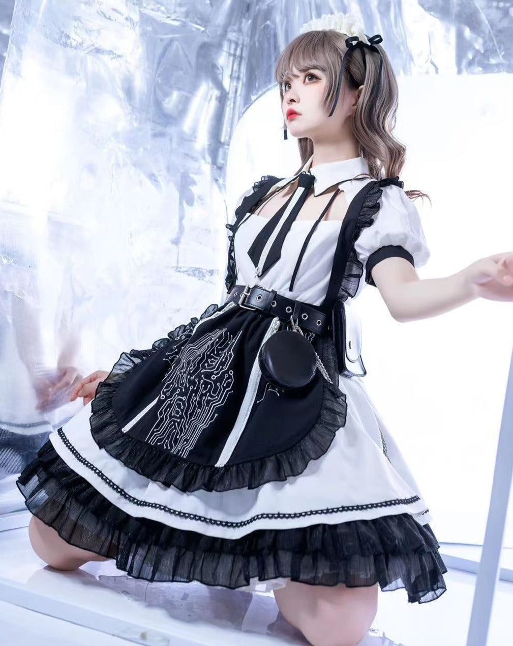 [Pre-order] SF Maid Gothic Lolita Short Sleeve Dress with Epron