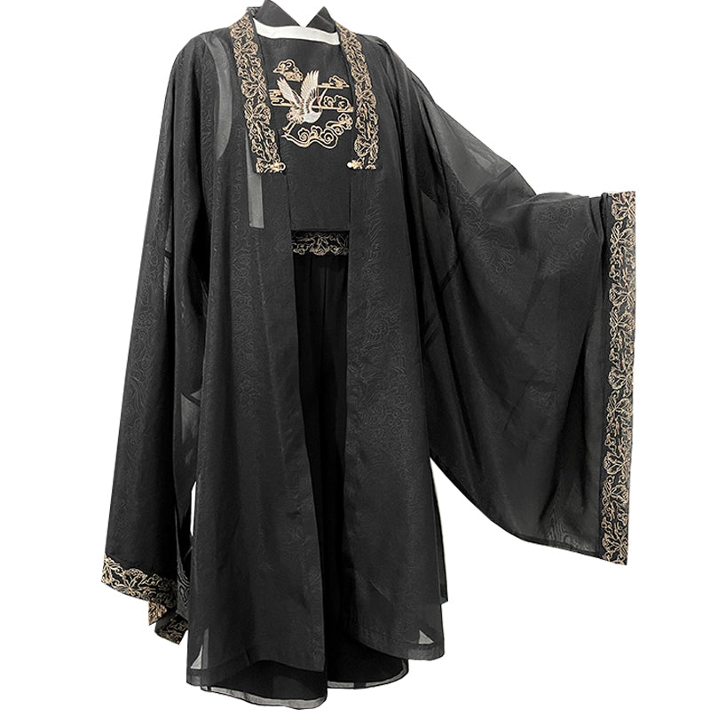 Prince style Crane embroidered flower loli haori