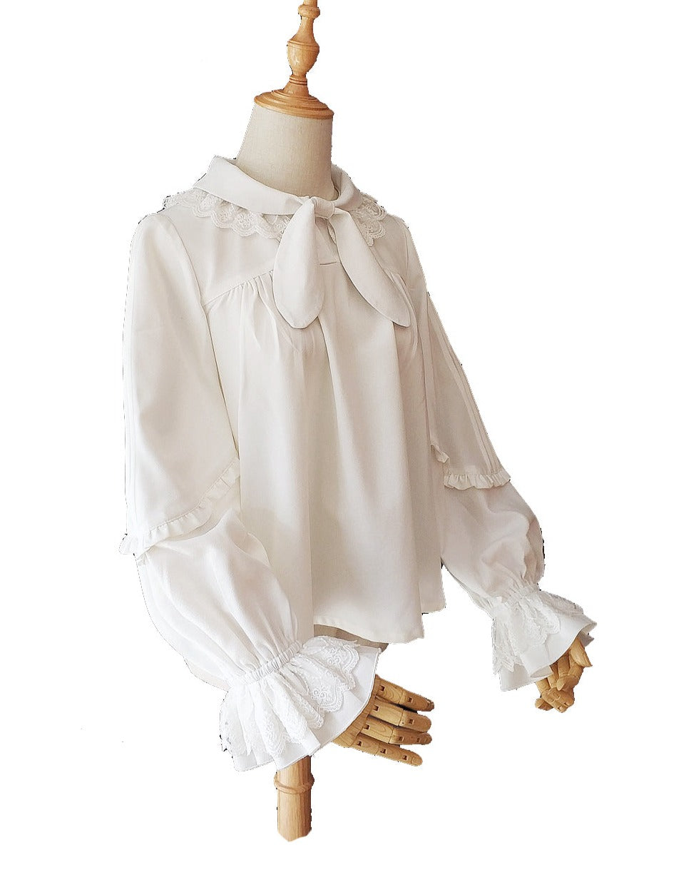 うさ耳リボンタイ付ブラウス