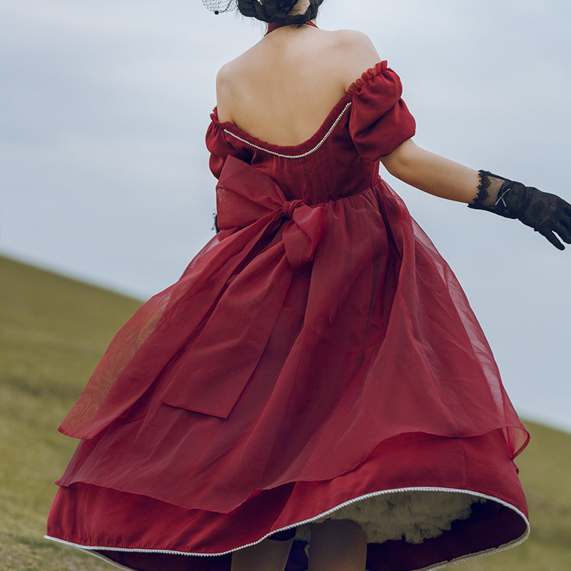 クラシカルロリータ赤ドレス