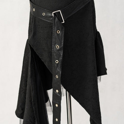 Oath in Black Military Lolita Skirt