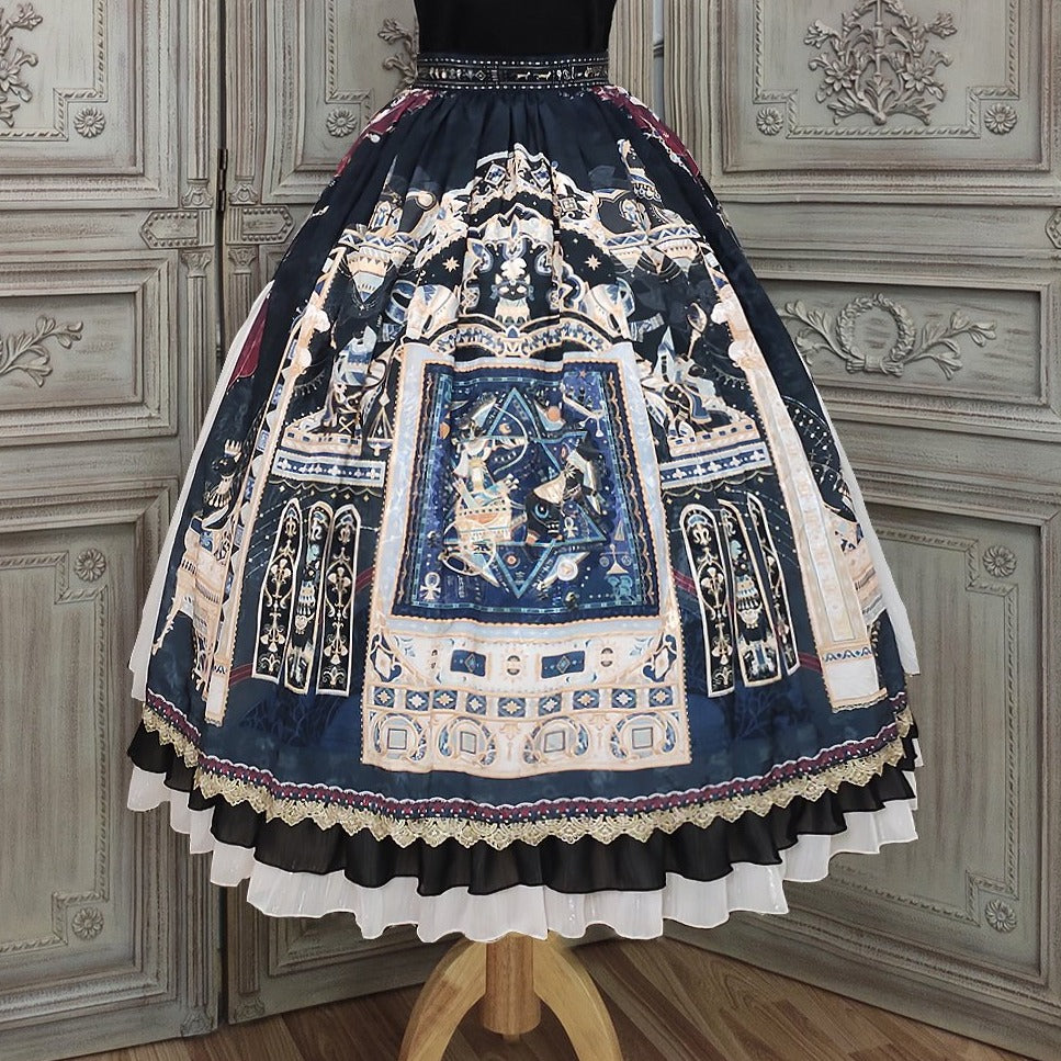 【予約販売】Twilight エジプト風ロリィタ サイドシフォンスカート