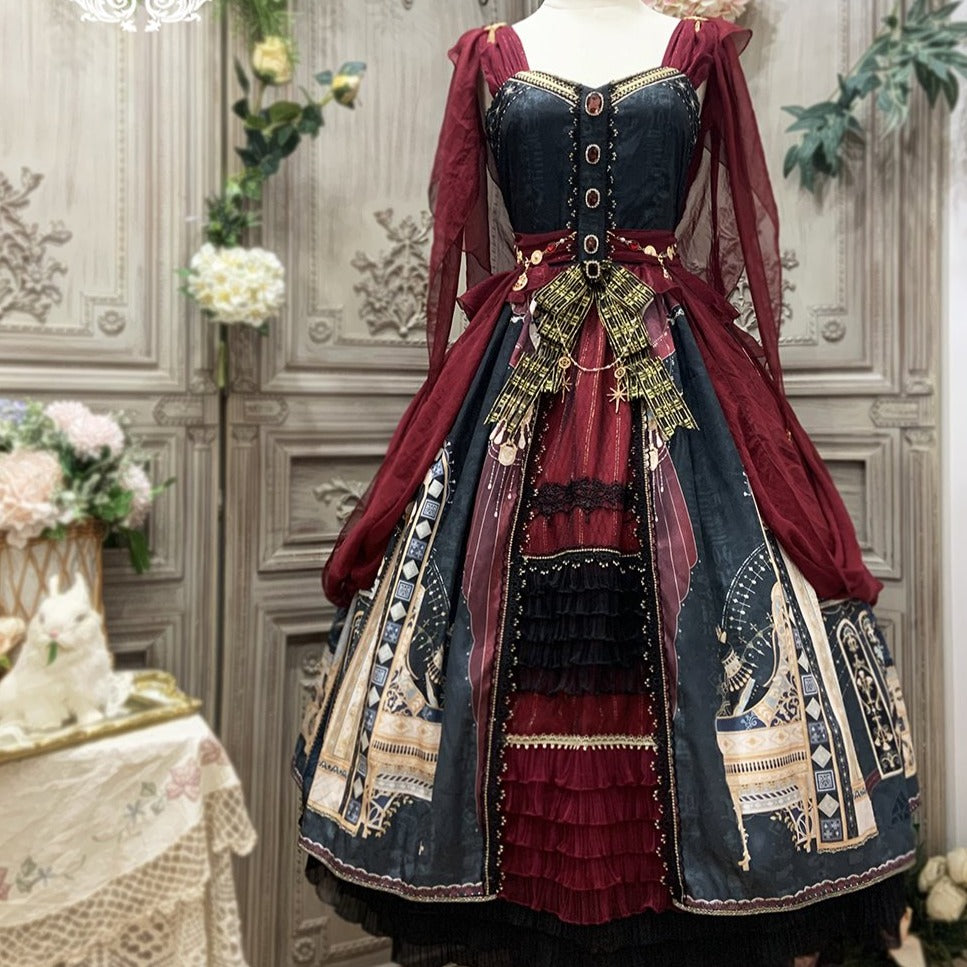 [Pre-order] Twilight Egyptian Lolita Jumper Skirt with Gorgeous Shawl