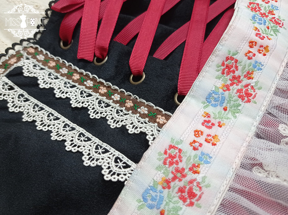 [Pre-order] Bavarian Girl Country-style Jumper Skirt [Long Type]