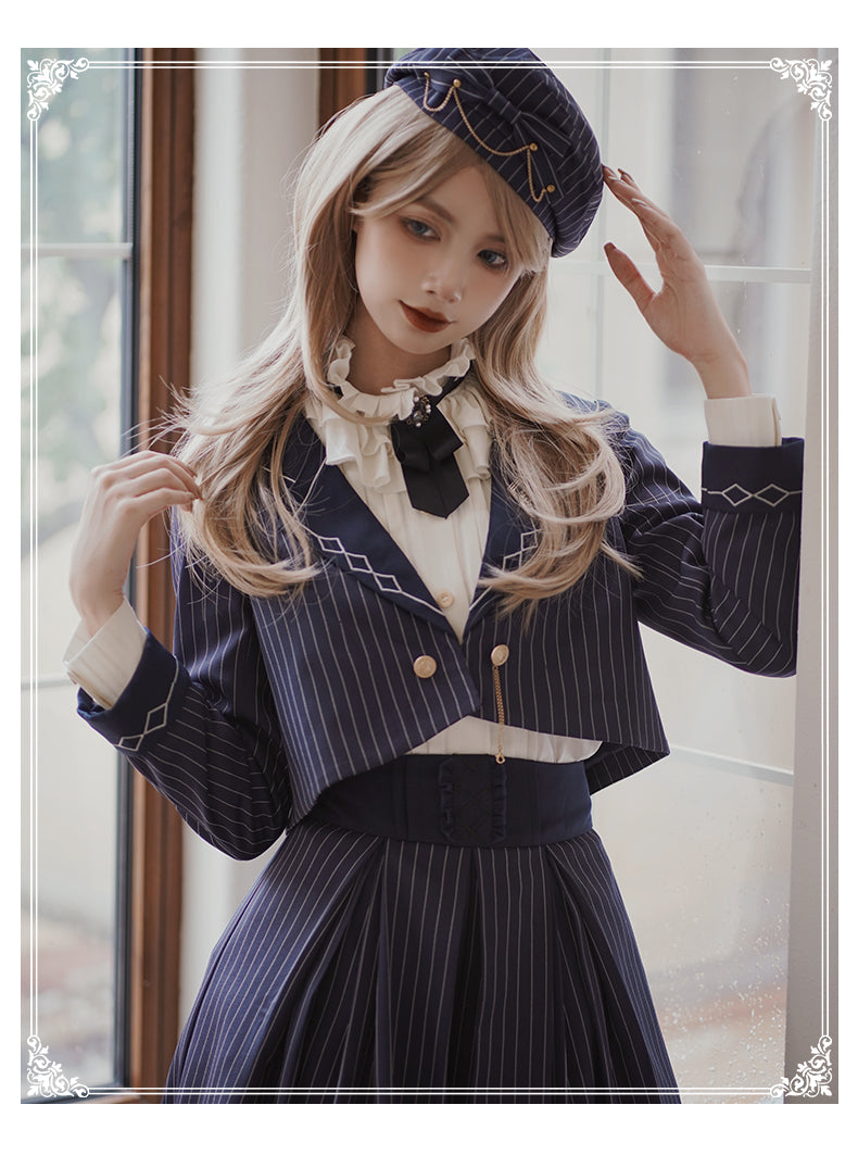 [Reservation sale] Sakurajima Gakuin school uniform stripe setup