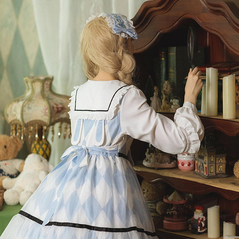 Alice in Wonderland dress with bunny ears