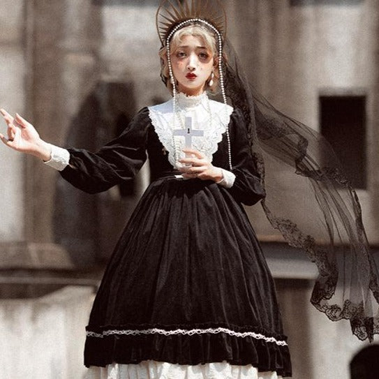 [Pre-order] British Classical Lolita Velvet Dress