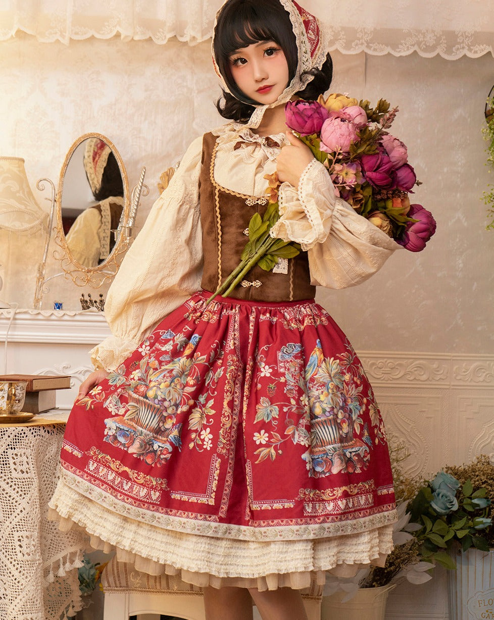 [Pre-order] Bavarian Girl Country-style Skirt [Short Type]