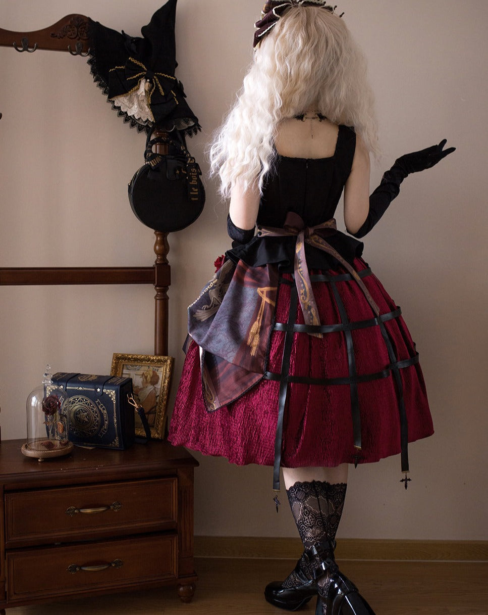 Kaikiya Korumadan lace-up jumper skirt