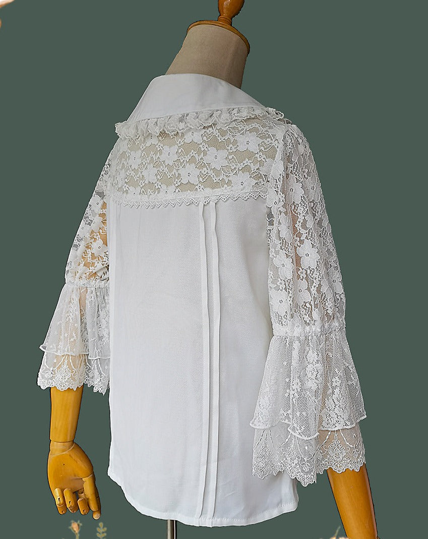 Tower of Dawn lace sleeve blouse