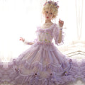 [Pre-order] Chiffon purple princess dress and flower tiara