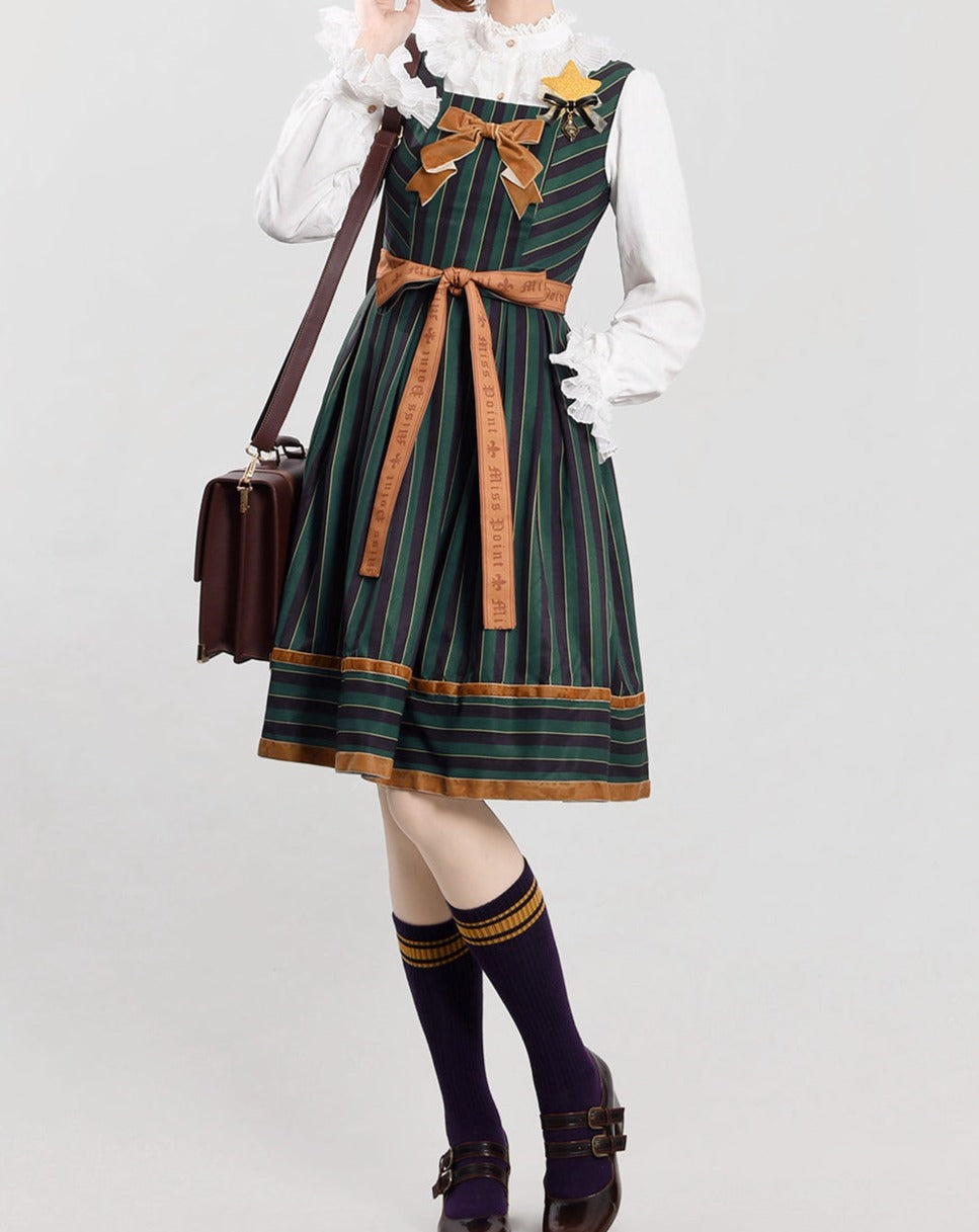 Gothic Lolita Vertical Striped Jumper Skirt of Lord Nobility