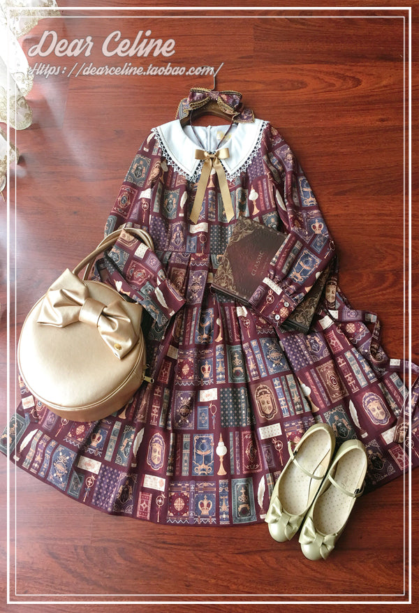 Book of Magic printed dress