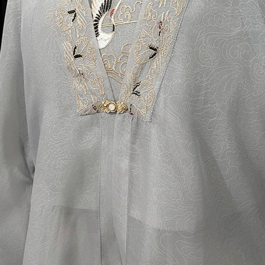 Prince style Crane embroidered flower loli haori