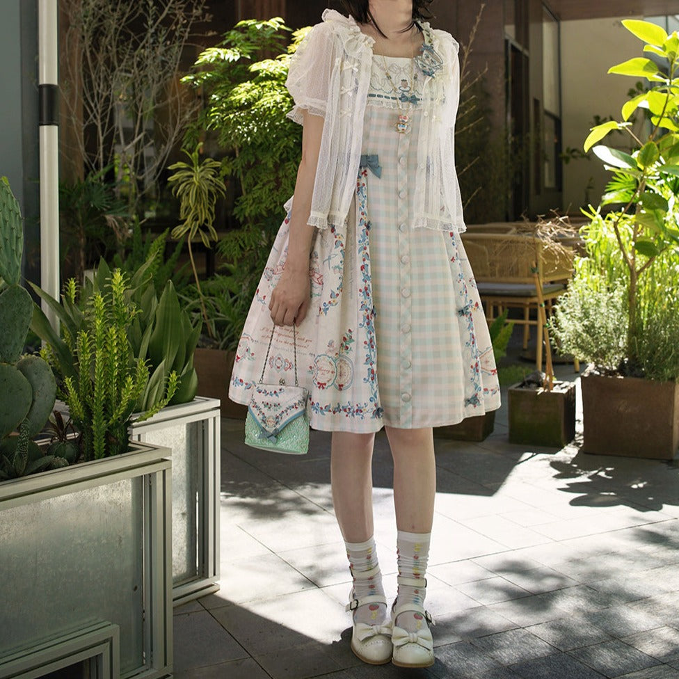 Porcelain Teaparty パステルカラージャンパースカート