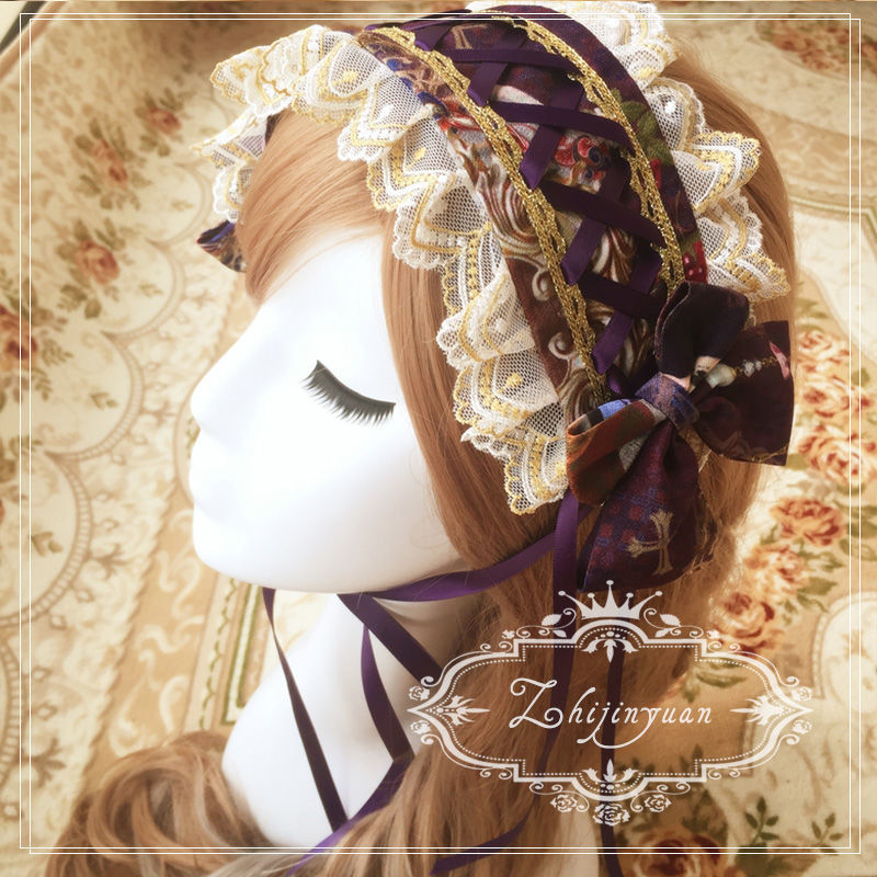 lace and ribbon headdress