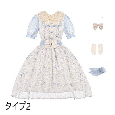 Summer Flower Wall Classical Dress All 3 types