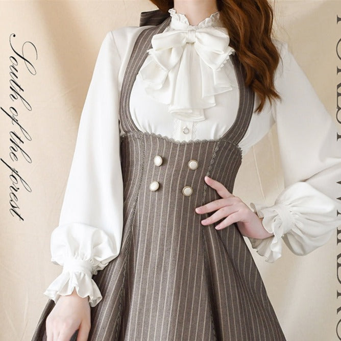Classical 2way high waist jumper skirt