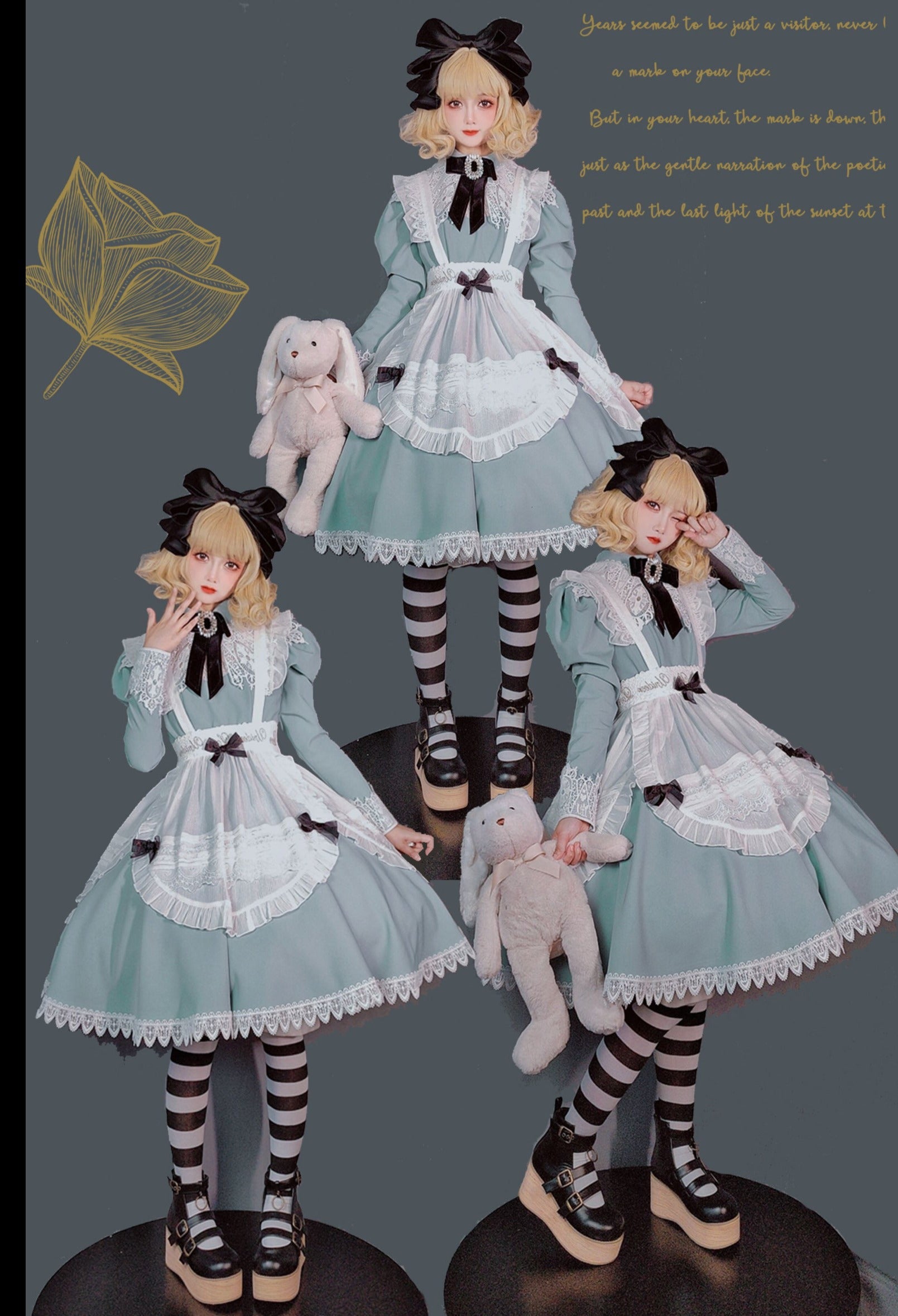 Princess, All the Best Retro Long Sleeve Dress Short Type