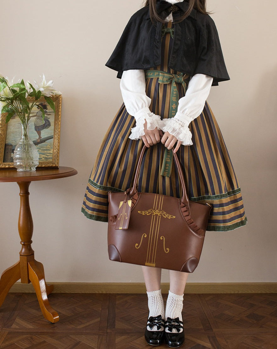 Gothic Lolita Vertical Striped Jumper Skirt of Lord Nobility