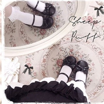 Lolita shoes 8 colors strap shoes with ribbon 4.5 cm heel