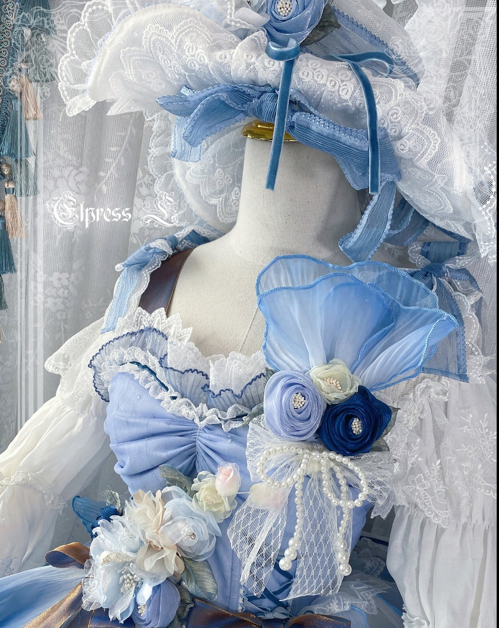 [Simultaneous purchase only] Double-flowered Rose Princess hat and corsage
