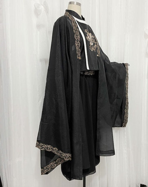 Prince style Crane embroidery flower loli full set