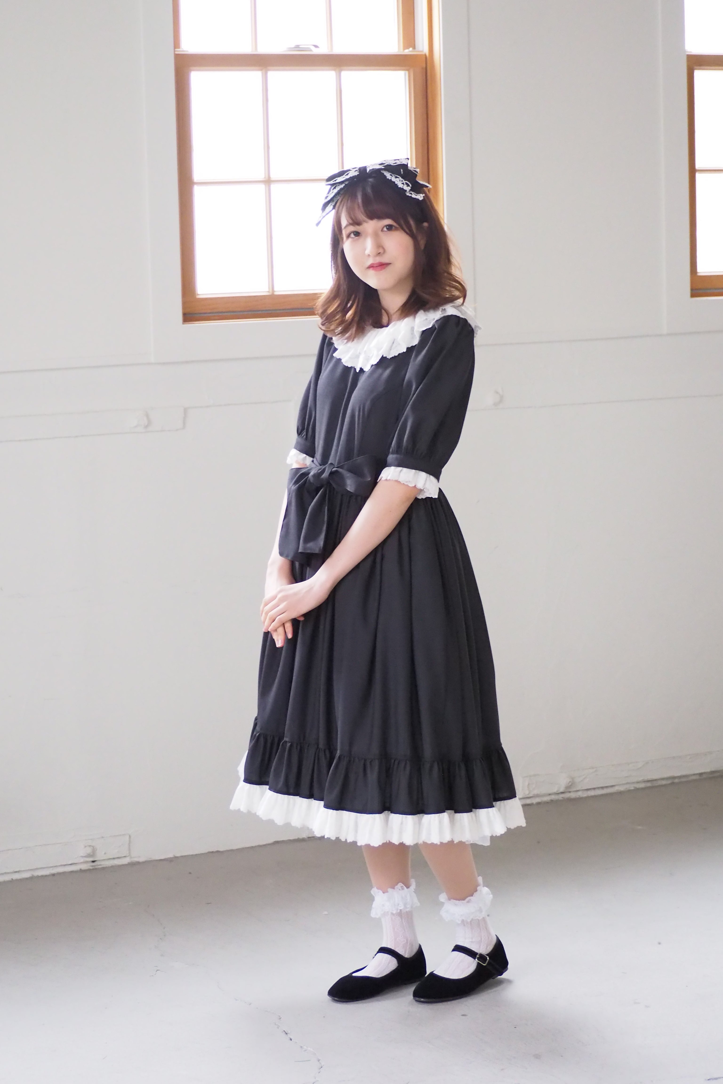 [Bishu Lolita] Ultimate Claroli A special everyday dress (dark gray, short sleeves)