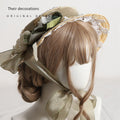 Flower and ribbon straw hat 11 colors