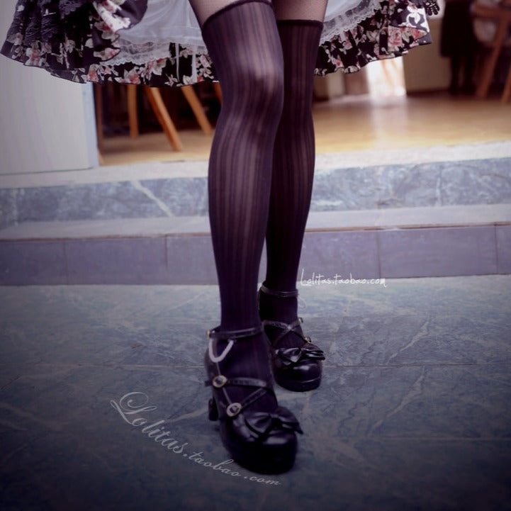 Elegant Pearlized Strap Lolita Shoes