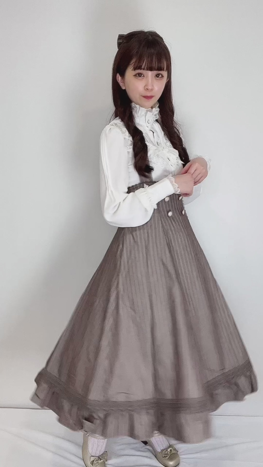 Classical 2way high waist jumper skirt
