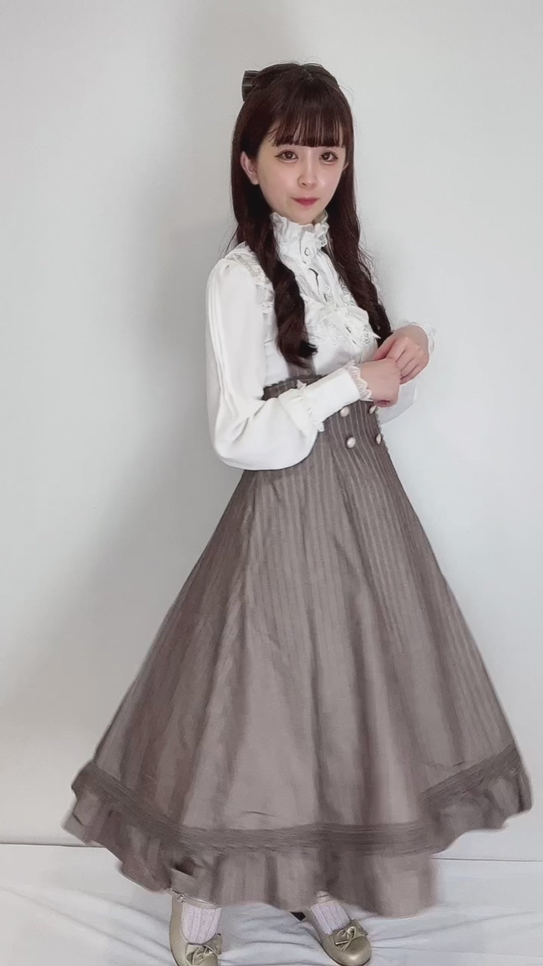Classical 2way high waist jumper skirt