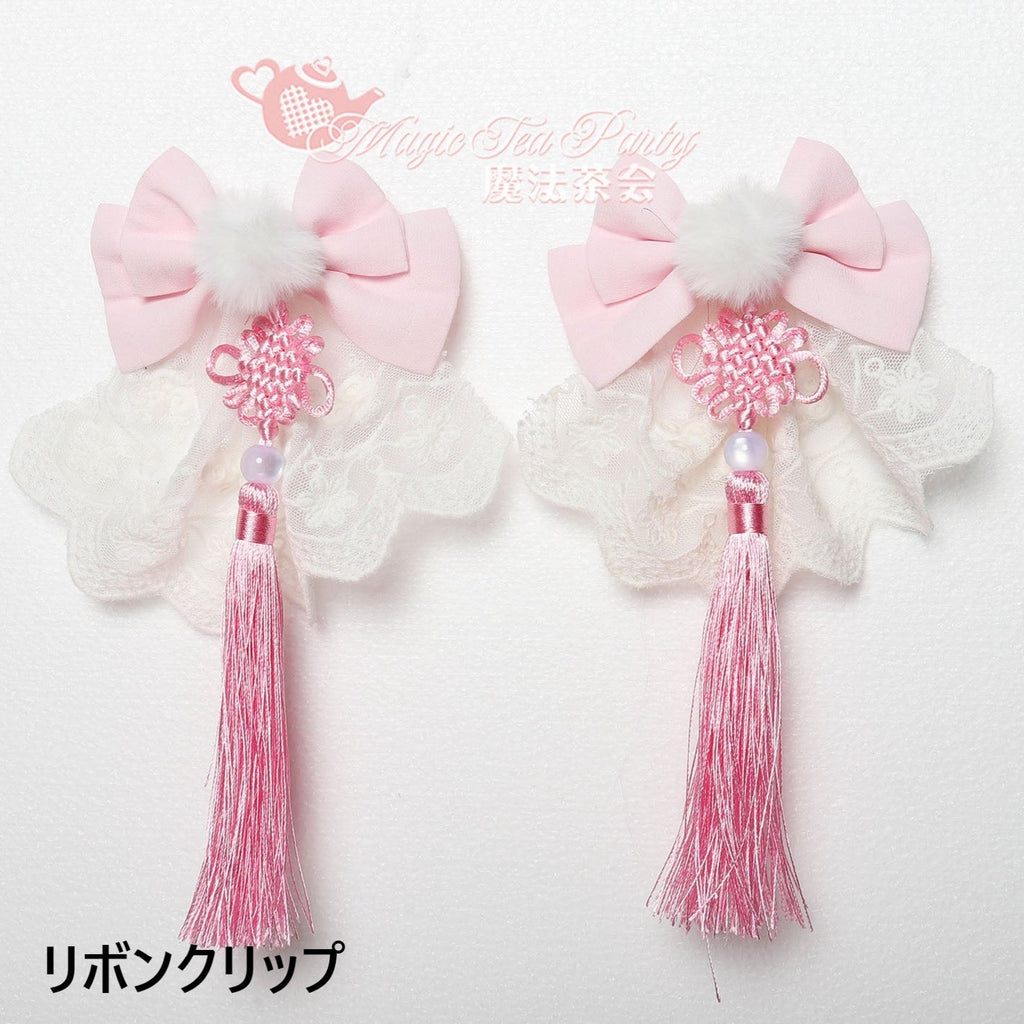 Yumemiru Goldfish Flower Lolita Jumper Skirt with Hair Accessory