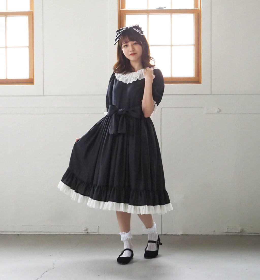 [Bishu Lolita] Ultimate Claroli A special everyday dress (dark gray, short sleeves)