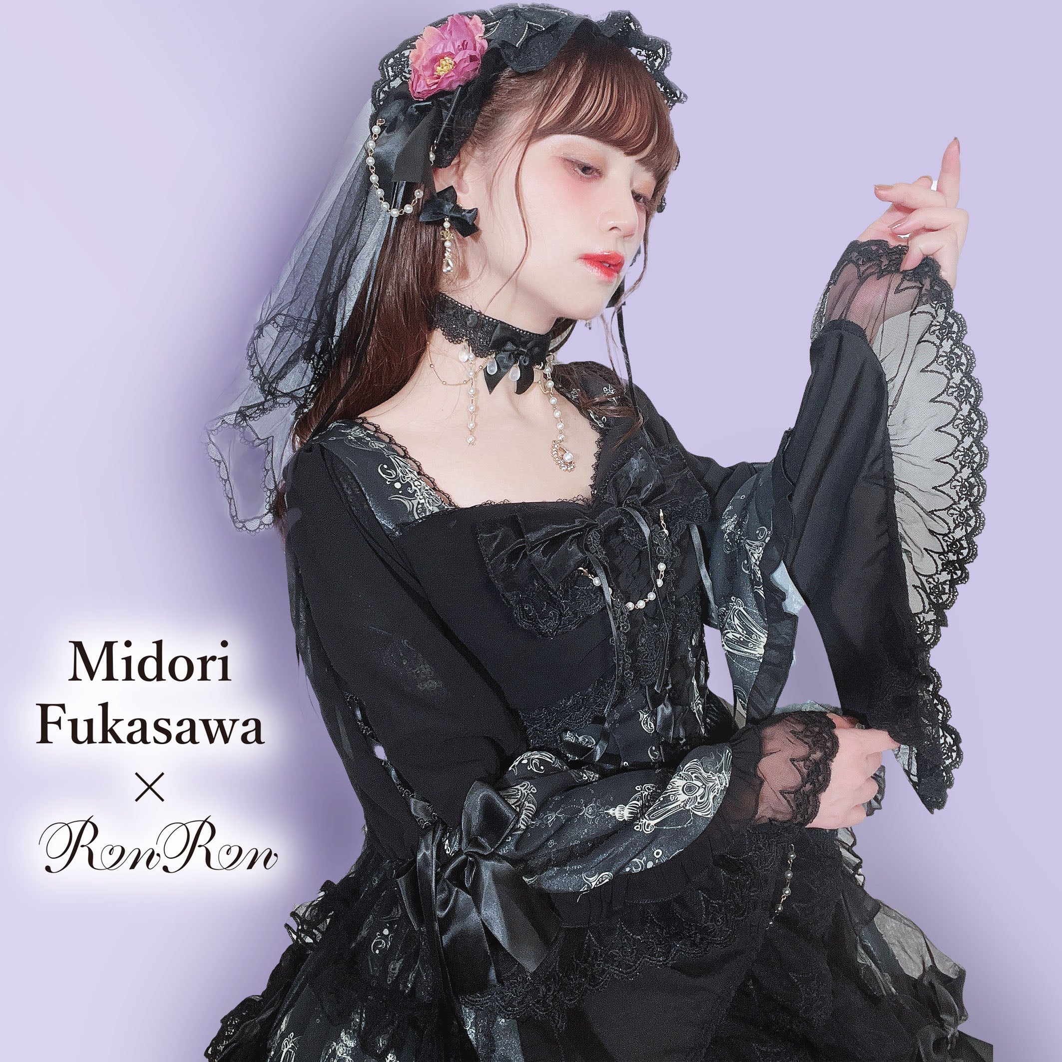 Day and Night Lace and Frill Bride Lolita Dress Full Set
