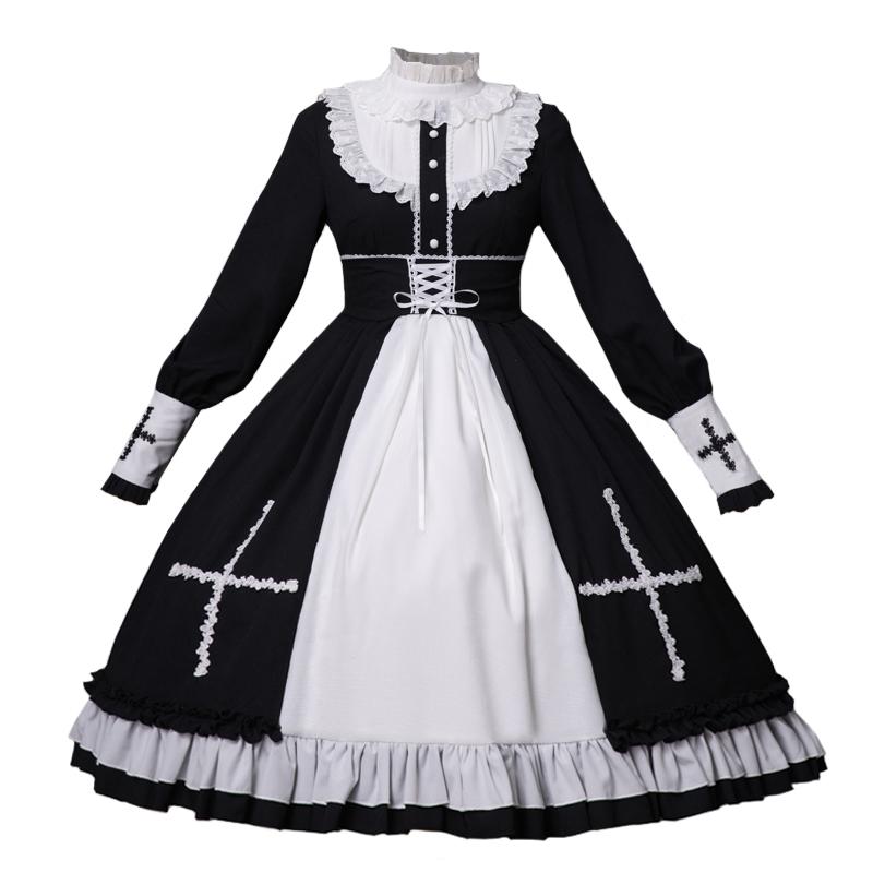 十字レースの聖女のドレス - ロリータファッション通販RonRon